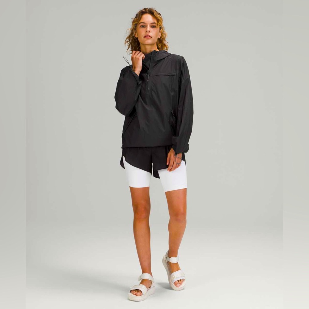 Lululemon Step Out Anorak Jacket Size Small Black Packable Jacket